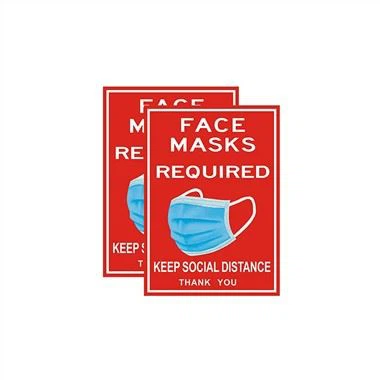 マスク着用必須の安全サイン