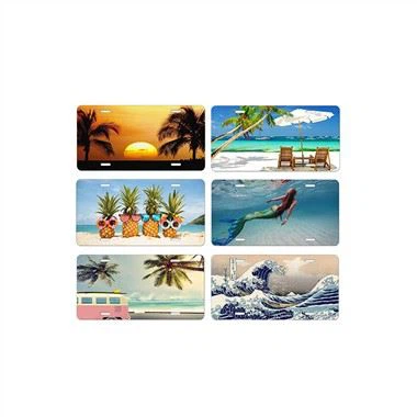 ユニークなアルミ車のナンバー プレート